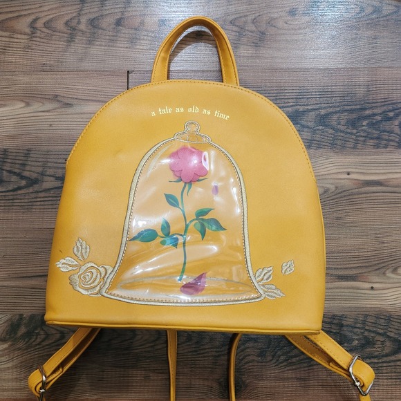 Loungefly Handbags - Loungefly Disney Beauty and the Beast Enchanted Rose mini Backpack Yellow